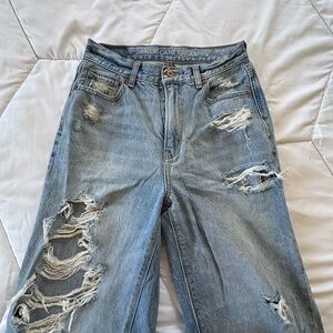 American Eagle Outfitters Blue Boyfriend Jeans Distressed